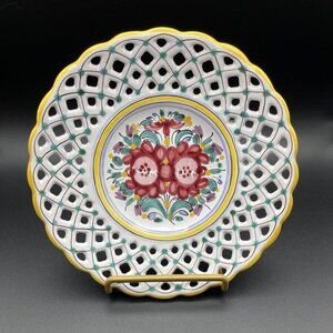 Vintage Modra Signed Decorative Ceramic Plate